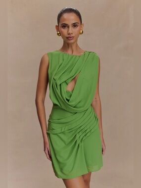 NWT Meshki Oria Chiffon Mini Dress
